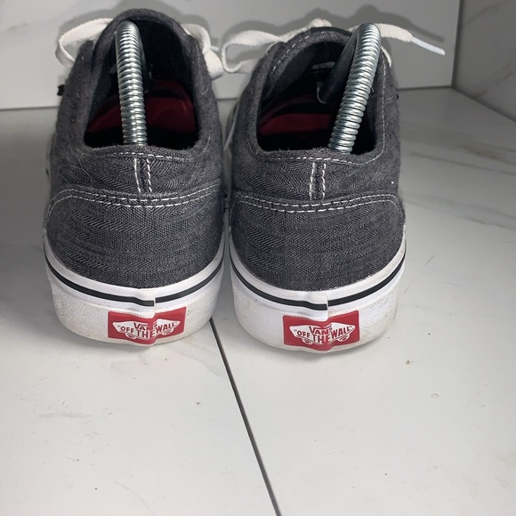 Vans Off The Wall Dark Grey Denim Casual Sneakers 500714 Shoes Men's Size 9.5 - Picture 5 of 8